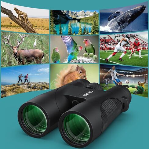 مناظير مراقبة الطيور 15X52 - مناظير عالية الدقة للبالغين مع عدسة كبيرة ورؤية واضحة منخفضة الإضاءة لمشاهدة الطيور والصيد والتخييم والسفر سفينة سياحية in Kuwait