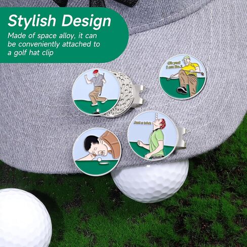Magnetic Golf Ball Markers for Hat, Funny Enamel Golf Ball Marker with Magnetic Hat Clip for Golf Hats Bags Gloves Accessories in Saudi Arabia