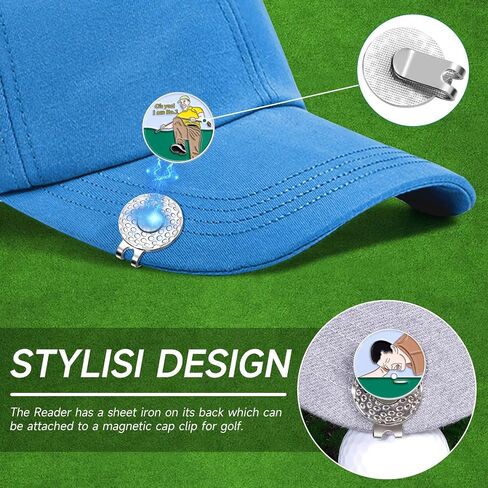 Magnetic Golf Ball Markers for Hat, Funny Enamel Golf Ball Marker with Magnetic Hat Clip for Golf Hats Bags Gloves Accessories in Saudi Arabia