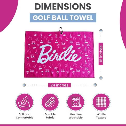 منشفة بيردي جولف - منشفة جولف من الألياف الدقيقة المضحكة، منشفة فاخرة لحقائب الجولف مع حامل مشبك، ملحقات جولف مثالية للرجال والنساء - ملحقات حقيبة الجولف - تجربة لعب الجولف | فكرة هدية عظيمة in Kuwait