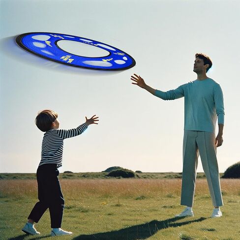 Giant Flying Disc Soft, Foldable & Floats in Air - Encourage Outdoor Play & Family Fun - Great for Kids, Parent-Child Interaction, and School Activities (27 Inch) in Saudi Arabia