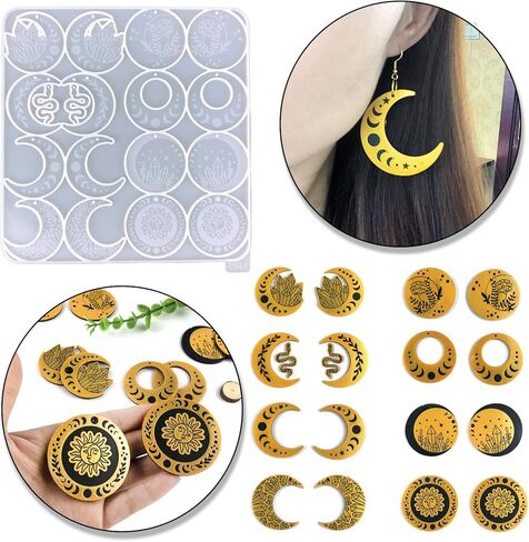 Jewelry Resin Casting Molds,Water Drop Earrings Resin Molds Silicone Jewelry Earring Molds Epoxy Resin Molds for Jewelry Making in Kuwait