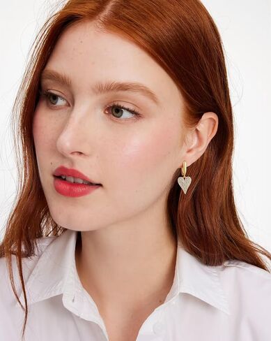 Small Gold Dangle Hoop Earrings for Women Hypoallergenic 14k Gold Plated Dainty Lightweight Cubic Zirconia Geometric Drop Earrings for Girls in Saudi Arabia