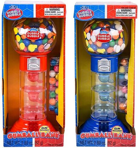 The Dreidel Company Spiral Fun Gumball Bank 10.5" Inches Tall, Assorted (Single) in Saudi Arabia