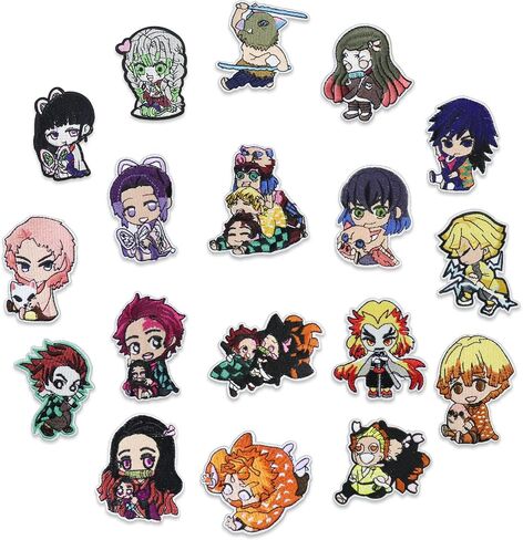 19PCS lron on Patches,Iron on Patches for Clothing Anime Patches Embroidered Iron on Sew on Decorative Applique Patch Patches for DIY Jeans, Jackets, Shirts, Bag, Caps in Saudi Arabia