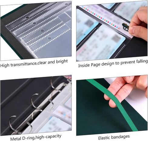 Cloth Cover Photo Album Scrapbook Ticket Organizer Stamp Collection Book Paper Souvenirs Holder for Storing Air, Movie, Concert Tickets Anniversary Valentines Day Gifts Blue in Saudi Arabia