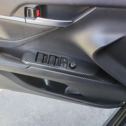 غطاء لوحة تبديل نافذة الباب الداخلي من Kolya، زر التحكم في النافذة، لملحقات Toyota Camry 8th 9th Gen 2018 2019 2020 2021 2022 2023 2024 2025 (لمحرك اليد اليسرى) in Kuwait