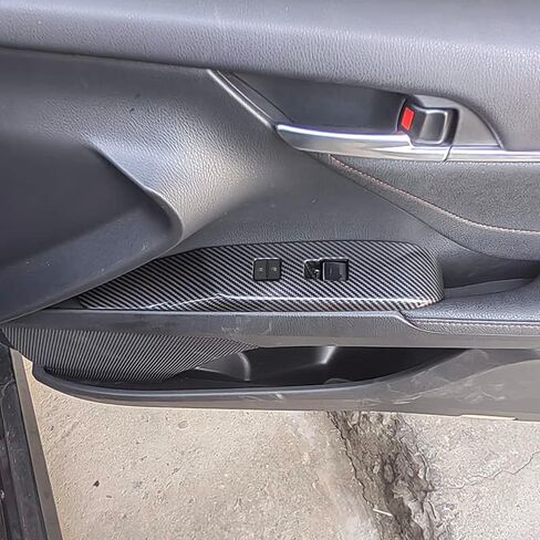 غطاء لوحة تبديل نافذة الباب الداخلي من Kolya، زر التحكم في النافذة، لملحقات Toyota Camry 8th 9th Gen 2018 2019 2020 2021 2022 2023 2024 2025 (لمحرك اليد اليسرى) in Kuwait