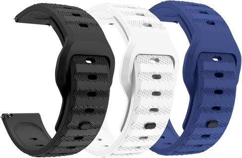 Quick Release Watch Band with Reinforced Metal Squre Buckle, Soft Silicone Breathable Micronized Replacement Sport Loop Strap for Women and Men（18mm,20mm,22mm） in Saudi Arabia