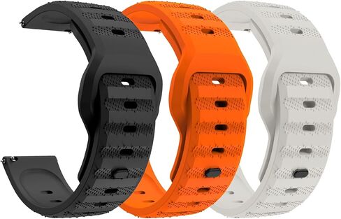 Quick Release Watch Band with Reinforced Metal Squre Buckle, Soft Silicone Breathable Micronized Replacement Sport Loop Strap for Women and Men（18mm,20mm,22mm） in Saudi Arabia