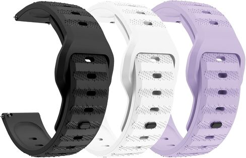 Quick Release Watch Band with Reinforced Metal Squre Buckle, Soft Silicone Breathable Micronized Replacement Sport Loop Strap for Women and Men（18mm,20mm,22mm） in Saudi Arabia