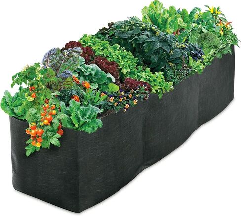 12206 Long Fabric Raised Bed, 6 Foot, Black in Saudi Arabia