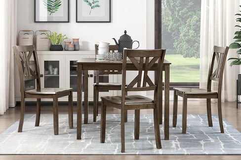 Dining Table-and-Chair-Sets, Charcoal Brown in Kuwait