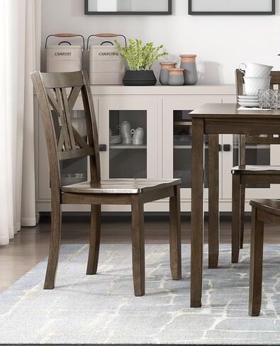 Dining Table-and-Chair-Sets, Charcoal Brown in Kuwait