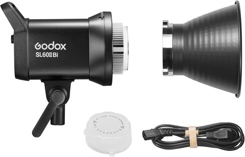 Godox SL60IID Softbox Lighting Kit Professional Studio Equipment with Softbox, SL60II-D 75W LED Video Light 3-Light Kit with APP control, Reflector, light stand, Boom Arm for Portrait Product Shooting in Saudi Arabia
