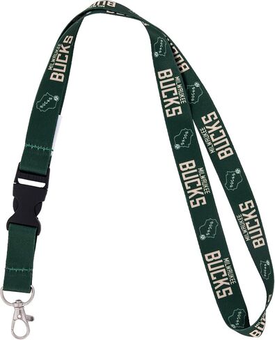 Desert Cactus Milwaukee Bucks Lanyard Keychain Detachable NBA Breakaway Snap Buckle National Basketball Association Car Keys ID Badge Holder (Lanyard 4) in Saudi Arabia