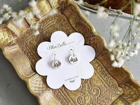 Pine Tree Earrings for Women Sterling Silver Ear Wires in Saudi Arabia