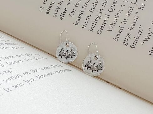 Pine Tree Earrings for Women Sterling Silver Ear Wires in Saudi Arabia