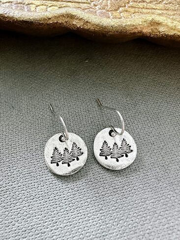 Pine Tree Earrings for Women Sterling Silver Ear Wires in Saudi Arabia