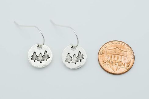 Pine Tree Earrings for Women Sterling Silver Ear Wires in Saudi Arabia