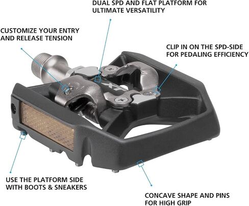 Shimano Deore XT PD-T8000 Pedal Trekking, Black, One Size in Saudi Arabia