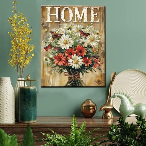 "welcome" Sign Paint by Numbers for Adults Beginners-Paint by Number Vintage Wood Grain,DIY Butterfly and Dahlia Acrylic Paint by Numbers Kits on Canvas for Adults Beginner 16x20inch(With Frame) in Saudi Arabia