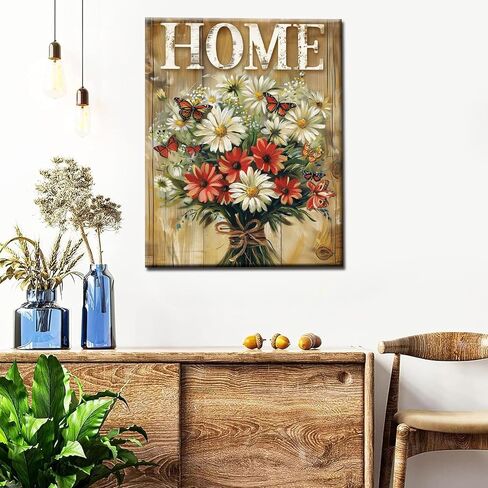 "welcome" Sign Paint by Numbers for Adults Beginners-Paint by Number Vintage Wood Grain,DIY Butterfly and Dahlia Acrylic Paint by Numbers Kits on Canvas for Adults Beginner 16x20inch(With Frame) in Saudi Arabia