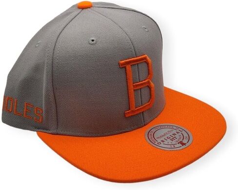 Mitchell & Ness Baltimore Orioles Cooperstown Away Snapback Hat Cap - Gray in Saudi Arabia