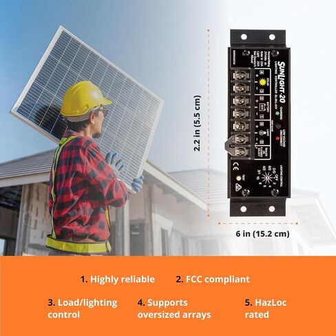 Morningstar SunSaver 10A PWM Solar Charge Controller 12V Battery LVD | Solar Controller | Solar Electric Fence Charger | Charge Controller | Solar Panel Controller | Lowest Fail Rate in Saudi Arabia