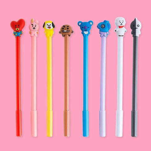 KRIZJUES Fluffy Fur Pom Pom Pens, Bunny Kawaii School Supplies Pens Cute Cartoon Gel Ink Pens Boys Girls Fun Pens Suitable for Writing, Gifts for Children and Teachers, Black Refill 0.5mm (4pcs) in Saudi Arabia