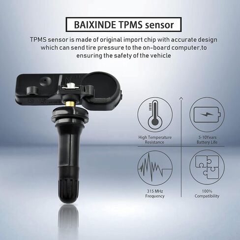 مستشعر TPMS 315 ميجا هرتز DE8T-1A180-AA 9L3Z-1A189-A 9L3T-1A180-AE مستشعر نظام مراقبة ضغط الإطارات متوافق مع Ford Explorer Lincoln Mercury in Saudi Arabia