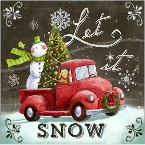 Karyees 16x20In Let it Snow عيد الميلاد الطلاء بالأرقام مجموعات شجرة عيد الميلاد ثلج سيارة DIY الطلاء بالأرقام DIY قماش اللوحة بالأرقام مجموعات الطلاء الاكريليك سنة جديدة سعيدة الطلاء بالأرقام in Kuwait