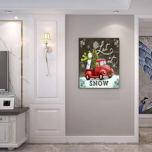 Karyees 16x20In Let it Snow عيد الميلاد الطلاء بالأرقام مجموعات شجرة عيد الميلاد ثلج سيارة DIY الطلاء بالأرقام DIY قماش اللوحة بالأرقام مجموعات الطلاء الاكريليك سنة جديدة سعيدة الطلاء بالأرقام in Kuwait
