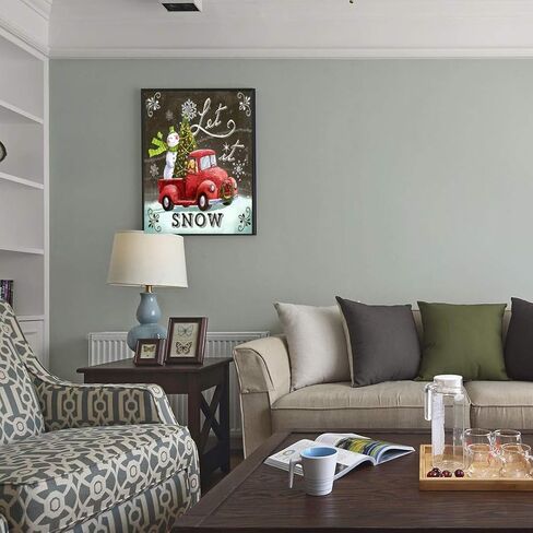 Karyees 16x20In Let it Snow عيد الميلاد الطلاء بالأرقام مجموعات شجرة عيد الميلاد ثلج سيارة DIY الطلاء بالأرقام DIY قماش اللوحة بالأرقام مجموعات الطلاء الاكريليك سنة جديدة سعيدة الطلاء بالأرقام in Kuwait