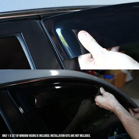 DNA Motoring WVS-T2-0051 حاجب نافذة التهوية، واقي من المطر/الشمس، دخان داكن، 4 قطع in Saudi Arabia