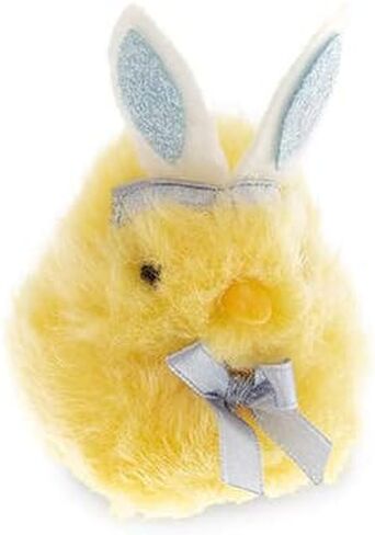 Palm Pet Yellow Chick Blue Bunny Ears Chrips Measures 4" by 3" (Blue) in Saudi Arabia