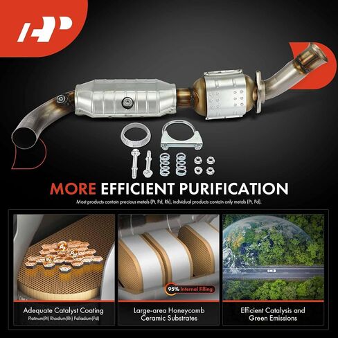 طقم المحول الحفاز الأيسر A-Premium متوافق مباشرة مع Ford F-150 F150 1997-2003، F-150 Heritage 2004، 4.2L، RWD، متوافق مع EPA in Kuwait
