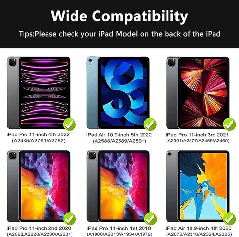 ZXA Keyboard Case for iPad Pro 11 inch 4th Gen, Air 5th 4th Gen 10.9 Keyboard Trackpad,360 Rotatable for iPad 11 inch Case 2022/2021/2020/2018, for iPad Air 5/Air 4 Keyboard Cover, Pencil Holder in Saudi Arabia