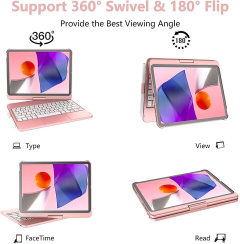 ZXA Keyboard Case for iPad Pro 11 inch 4th Gen, Air 5th 4th Gen 10.9 Keyboard Trackpad,360 Rotatable for iPad 11 inch Case 2022/2021/2020/2018, for iPad Air 5/Air 4 Keyboard Cover, Pencil Holder in Saudi Arabia