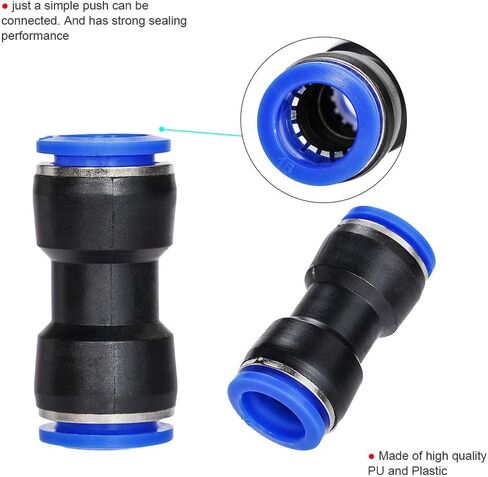 Air Tool Fittings,20 X Air Piping 16mm to 16mm (5/8) Straight Push Connectors Plastic Push Tube Quick Connect Fittings Pneumatic Connectors Air Line Fittings Tube Fittings Push Lock in Kuwait