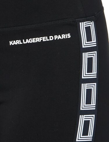 شورت رياضي للسيدات من Karl Lagerfeld Paris مزين بشعار راكب الدراجة النارية in Saudi Arabia