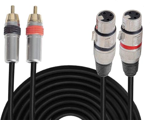 سلك صوت Pyle RCA إلى XLR - موصل RCA مزدوج ذكر إلى XLR أنثى بطول 5 أقدام ومحول سلك مكبر صوت احترافي محمول شديد التحمل - يوفر صوتًا لطيفًا - Pyle PPRCX05 in Saudi Arabia