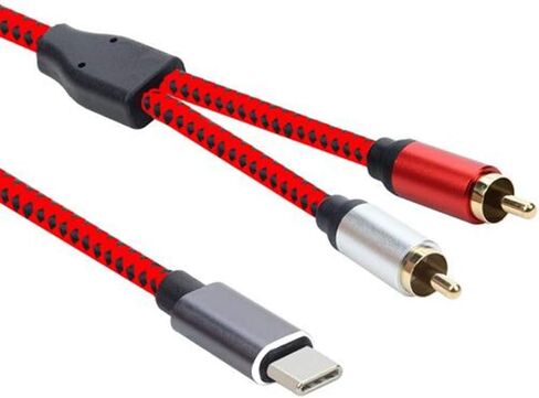 كابل صوت USB C/Type-C ذكر إلى 2 RCA ذكر، جهاز كمبيوتر محمول إلى المنزل Y مقسم مع شريحة رقمية متوافقة مع Pad Pro 2018، Google Pixel 3/2/2XL MacBook Moto Z، Google Pixel 3/2/XL(10أقدام) in Saudi Arabia