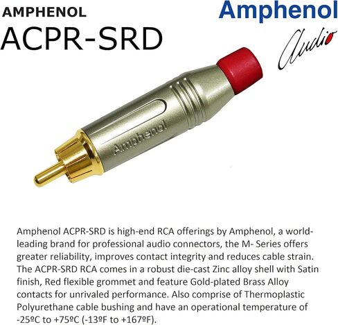 زوج كابل RCA بطول 16 قدم - Gotham GAC-4/1 (أسود) كابل توصيل صوت رباعي النجوم مع Amphenol ACPR Die-Cast، موصلات RCA مطلية بالذهب - اتجاهي in Saudi Arabia