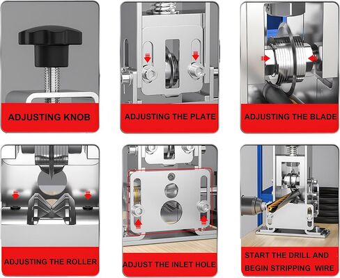 Wire Stripper Machine for Power Drill, Copper Wire Stripper for Leftover Cable, 0.04"-1" Wire Stripping Machine, Wire Stripping Tool for 1-25mm Scrap Wire in Saudi Arabia