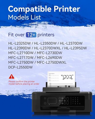 حبر LemeroUexpect TN760 لحبر طابعة Brother TN-730/TN-760 بديل لـ Brother TN760 عالي الإنتاجية TN-760/TN-730 TN730 لـ HL-L2350DW MFC-L2710DW MFC-L2750DW DCP-L2550DW HL-L2325DW (2 أسود) in Kuwait