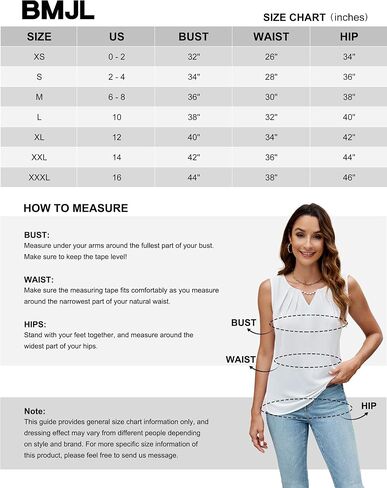 BMJL Women's Sleeveless Tank Top Summer Dressy Business Casual Work Blouse Chiffon Pearl Pleated 2024 Cute Shirt in Saudi Arabia