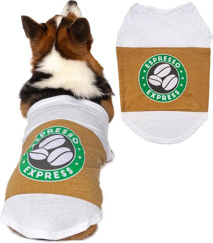 Puppuccino Dog Shirt - Cute Coffee Cup Halloween Costume for Pets (X-Large) in Saudi Arabia