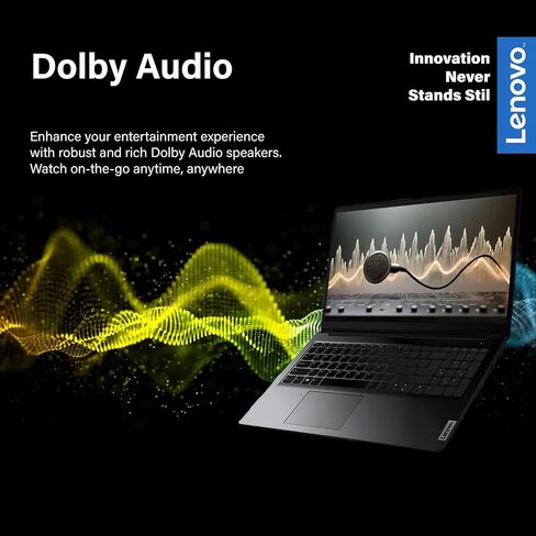 Lenovo V15 Gen 4 Laptop, 15.6 inch FHD Display, AMD Ryzen 3 7320U Processor, 16GB RAM, 256GB PCIe SSD, Long Battery Life, Dolby Audio, USB-C, HDMI, Ethernet Port, Win 11 Pro, w/WOWPC Bundle in Saudi Arabia