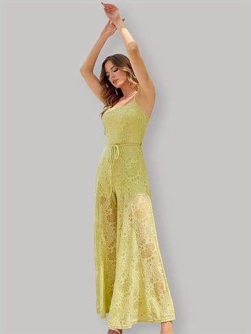 TICOSA Sexy lace suspenders with a leaky back women's jumpsuit in Saudi Arabia